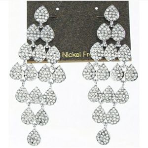 NWOT Carolee Pavé Kite Chandelier Earrings